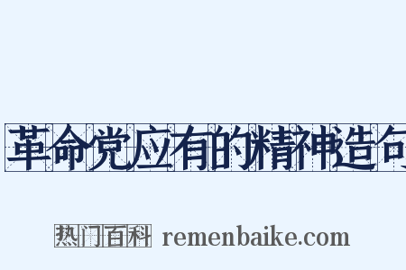 革命党应有的精神造句是什么意思的图片